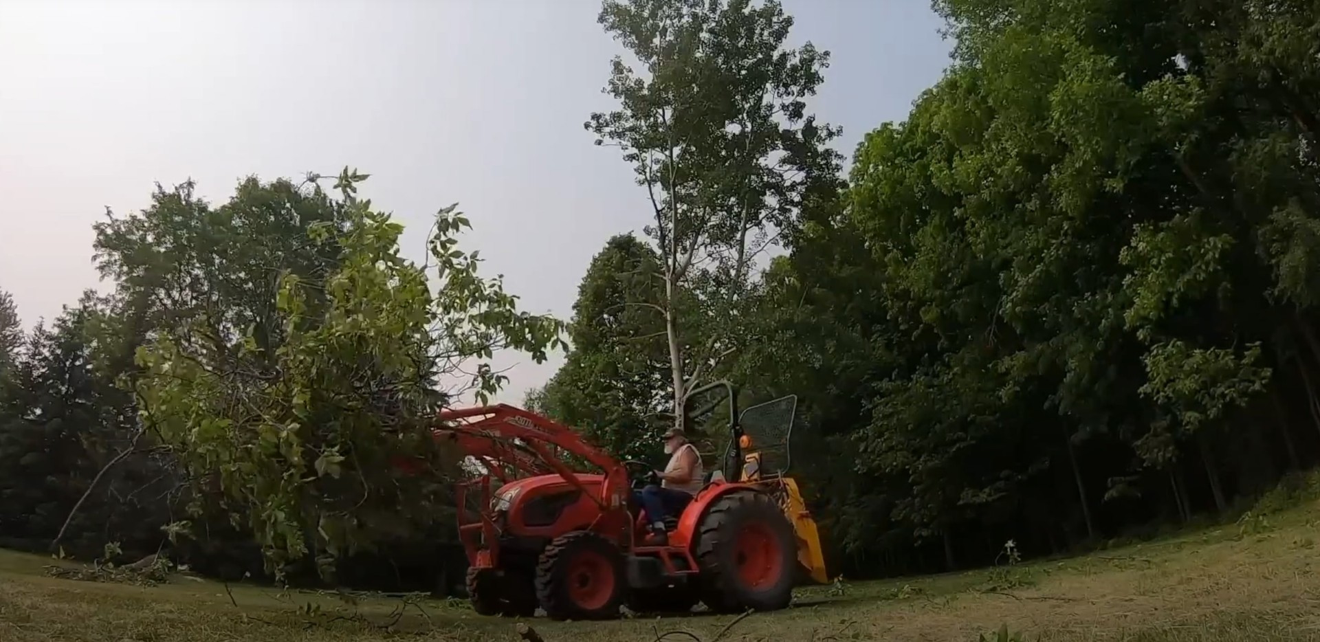 Heavy equipment and tractor used for land clearing and tree removal services Heavy equipment and tractor used for land clearing and tree removal services